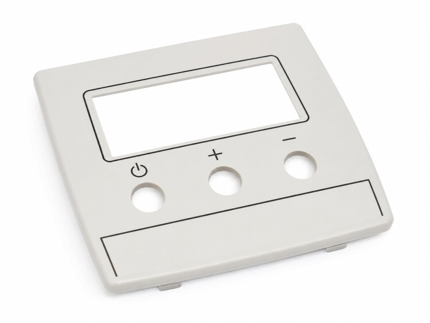 Silk screened injection molded plastic part