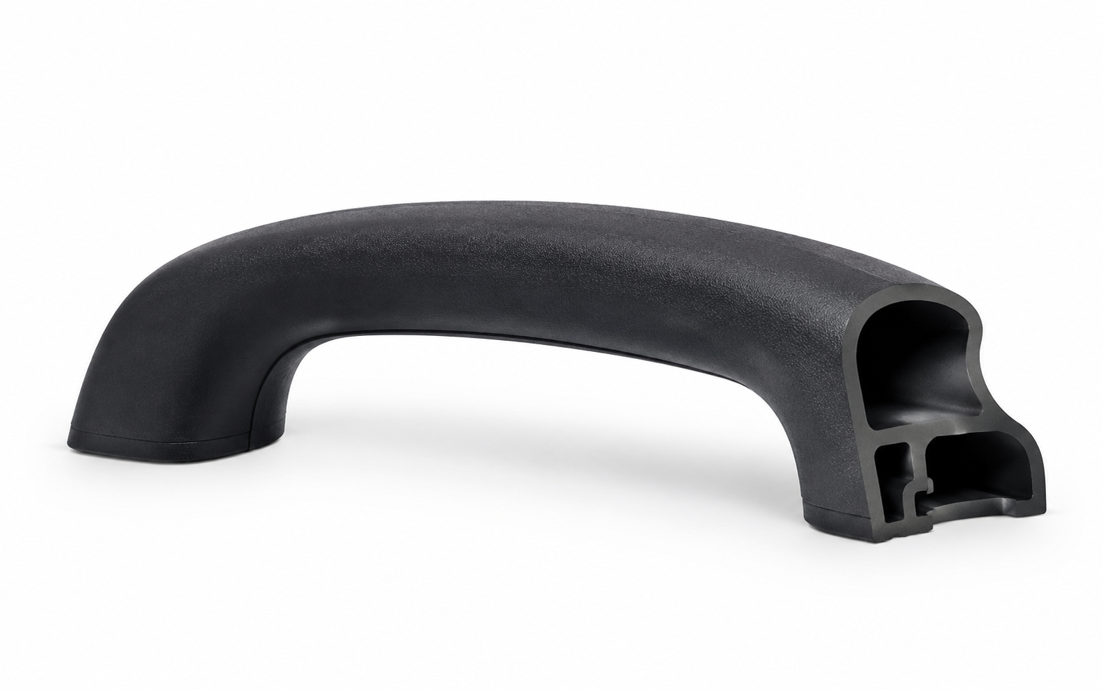 Gas-assisted injection molded plastic component