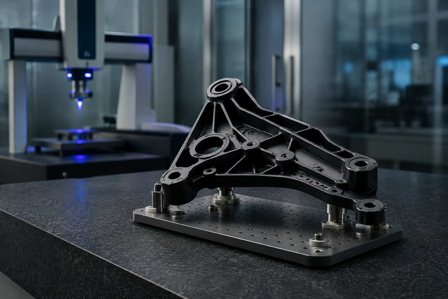 Injection molded automotive structural bracket