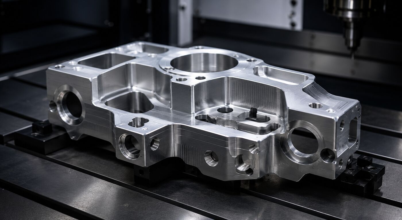 Precision CNC machined aluminum component