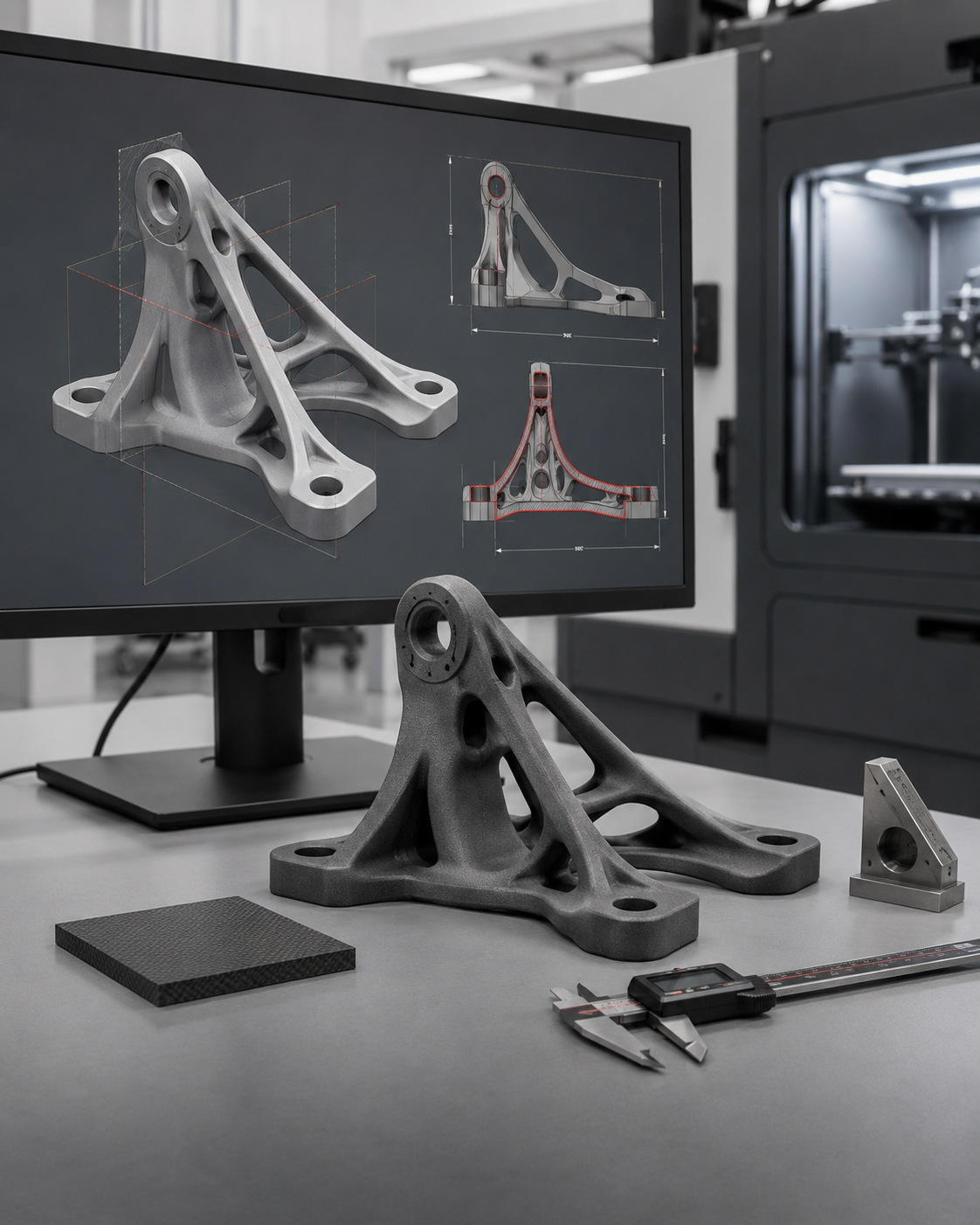 Engineering design review for a 3D printed part