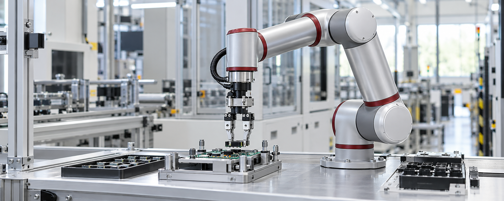 Collaborative robot used in a precision assembly application