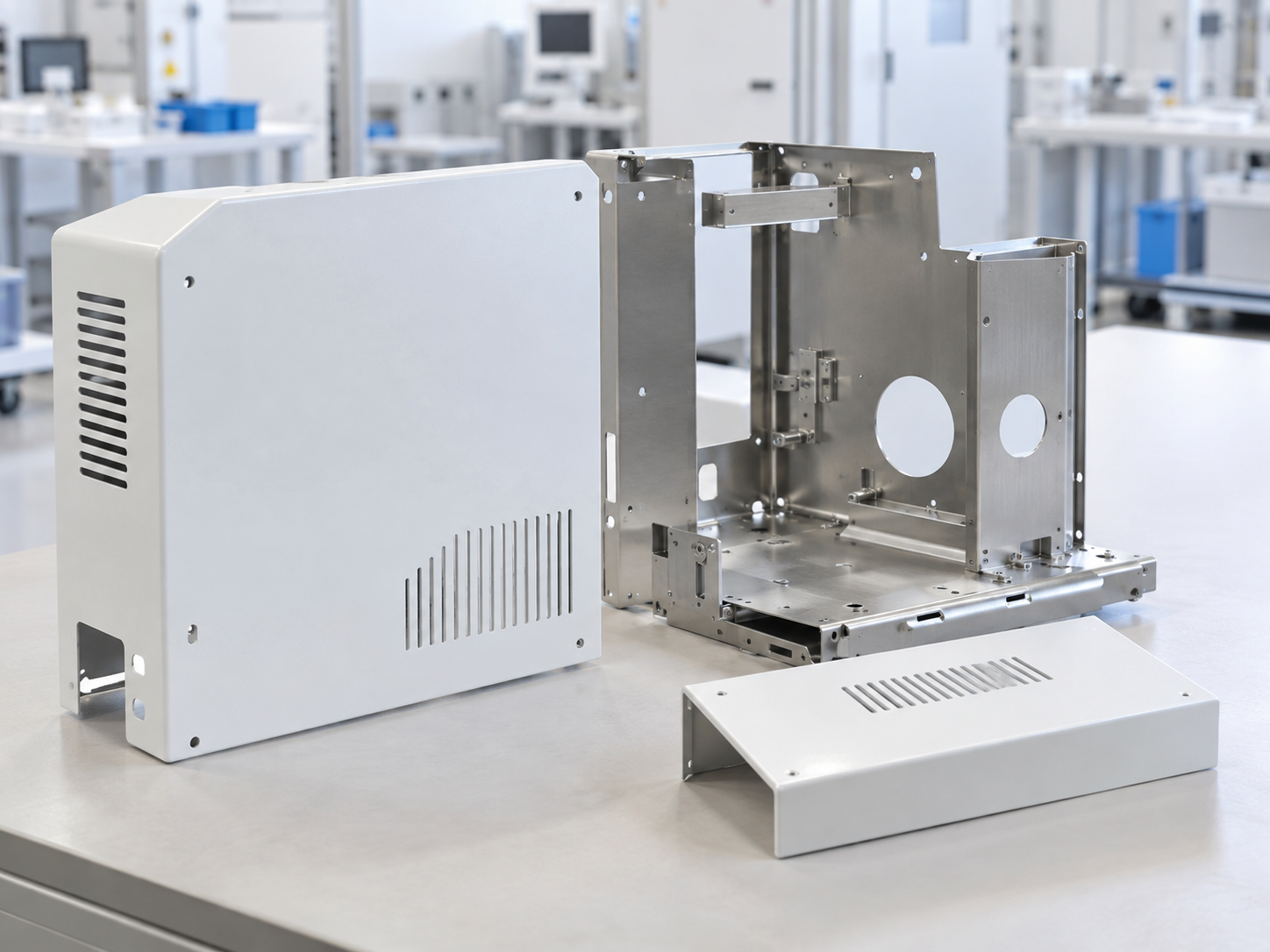 Precision bent sheet metal panels for medical equipment