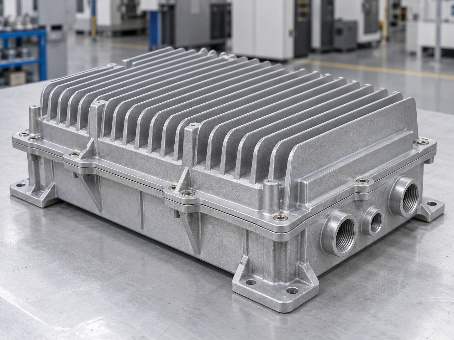 Aluminum die cast telecommunications enclosure