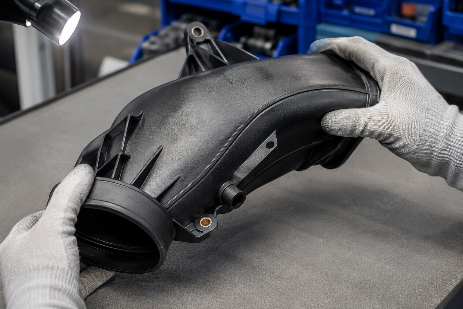 Welded joint detail on a large injection molded thermoplastic assembly