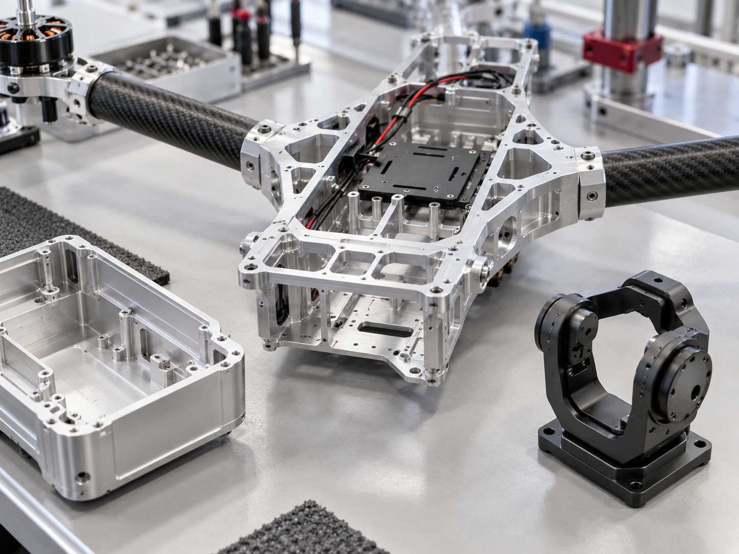 Precision aerospace and UAV components manufactured by HordRT