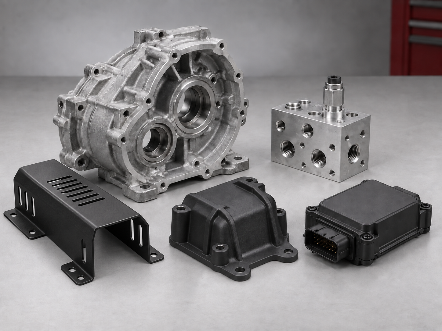 Hydraulic, drivetrain and structural components installed on agricultural machinery