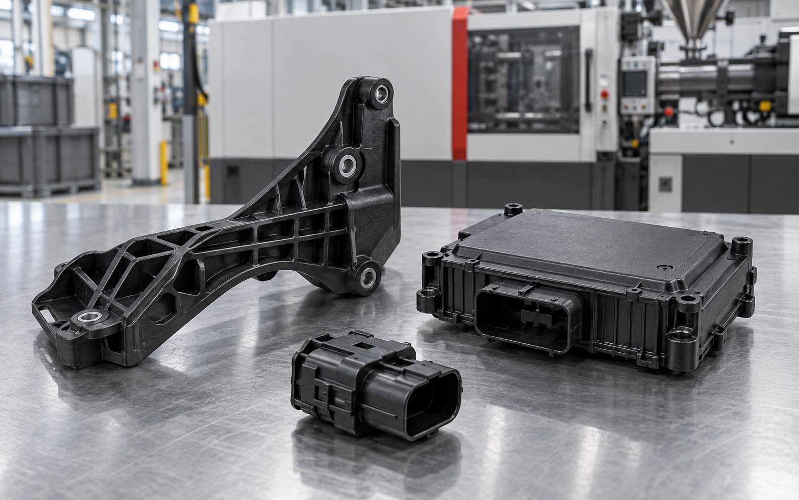 Plastic injection molding for automotive components