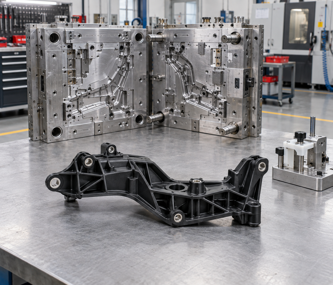 Automotive structural injection molded bracket manufactured by HordRT