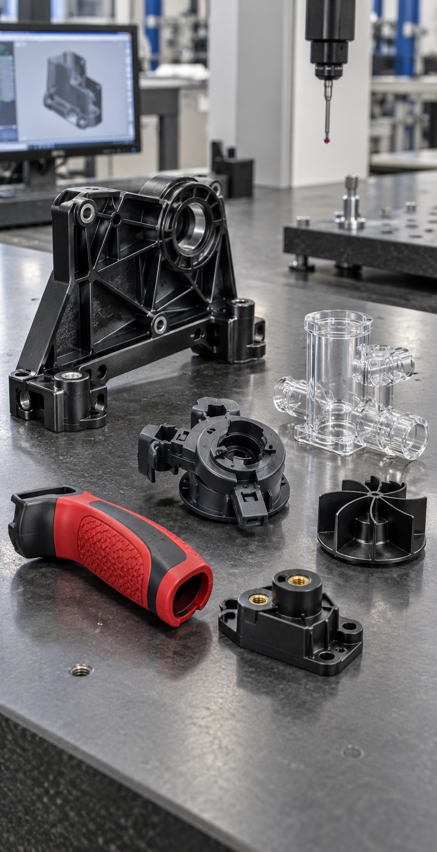 Bridge tooling molded parts and production materials