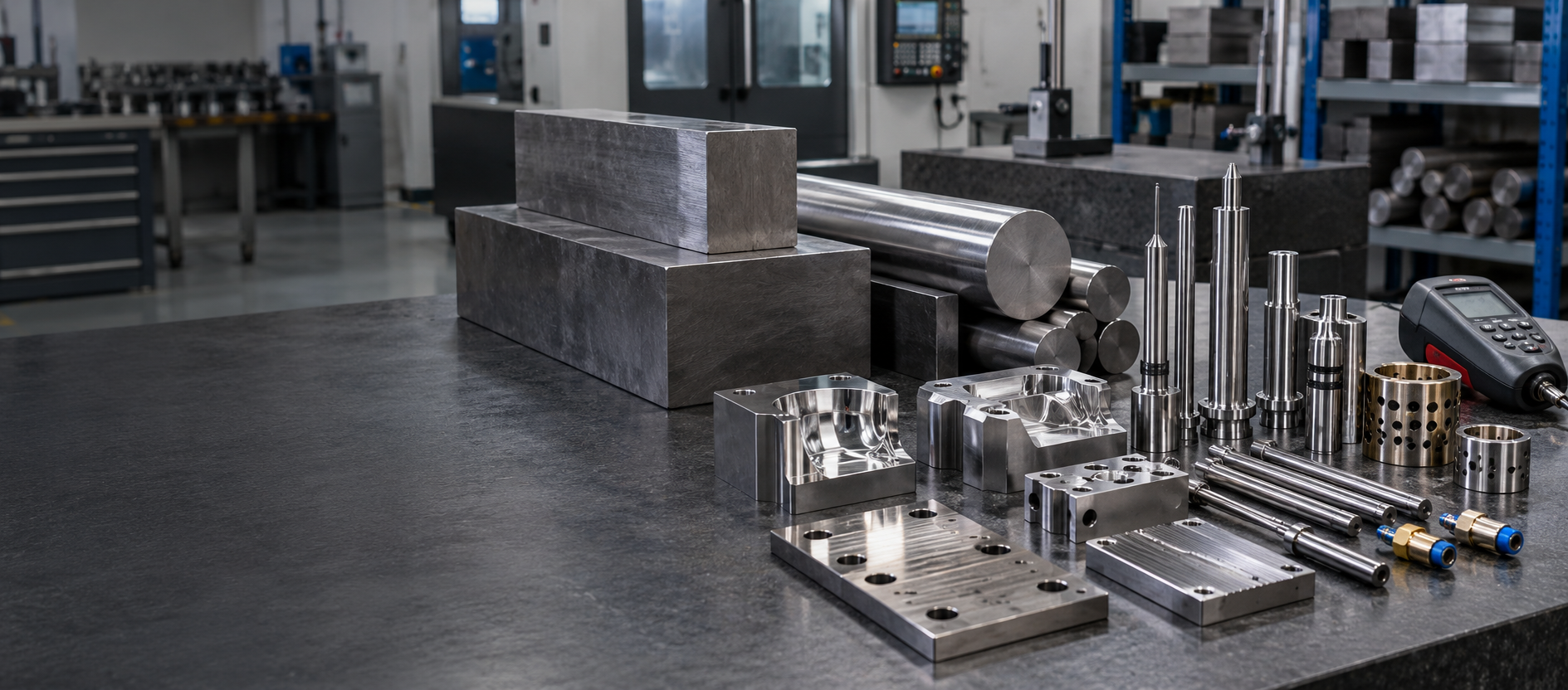 Production injection mold and tool steel construction