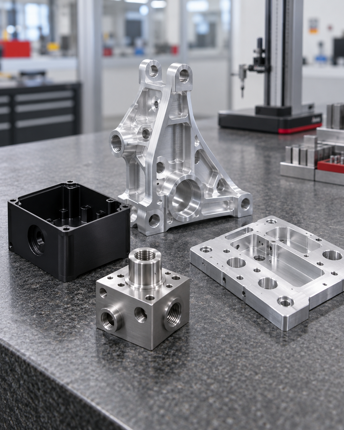 CNC milling of a precision metal component