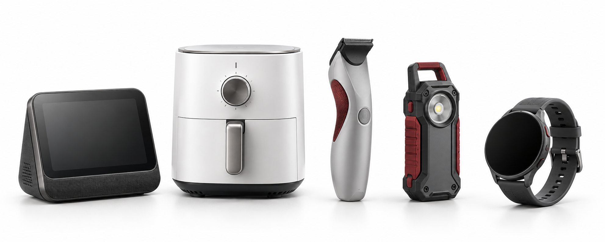 Complete consumer products including smart devices, home appliances and personal care products