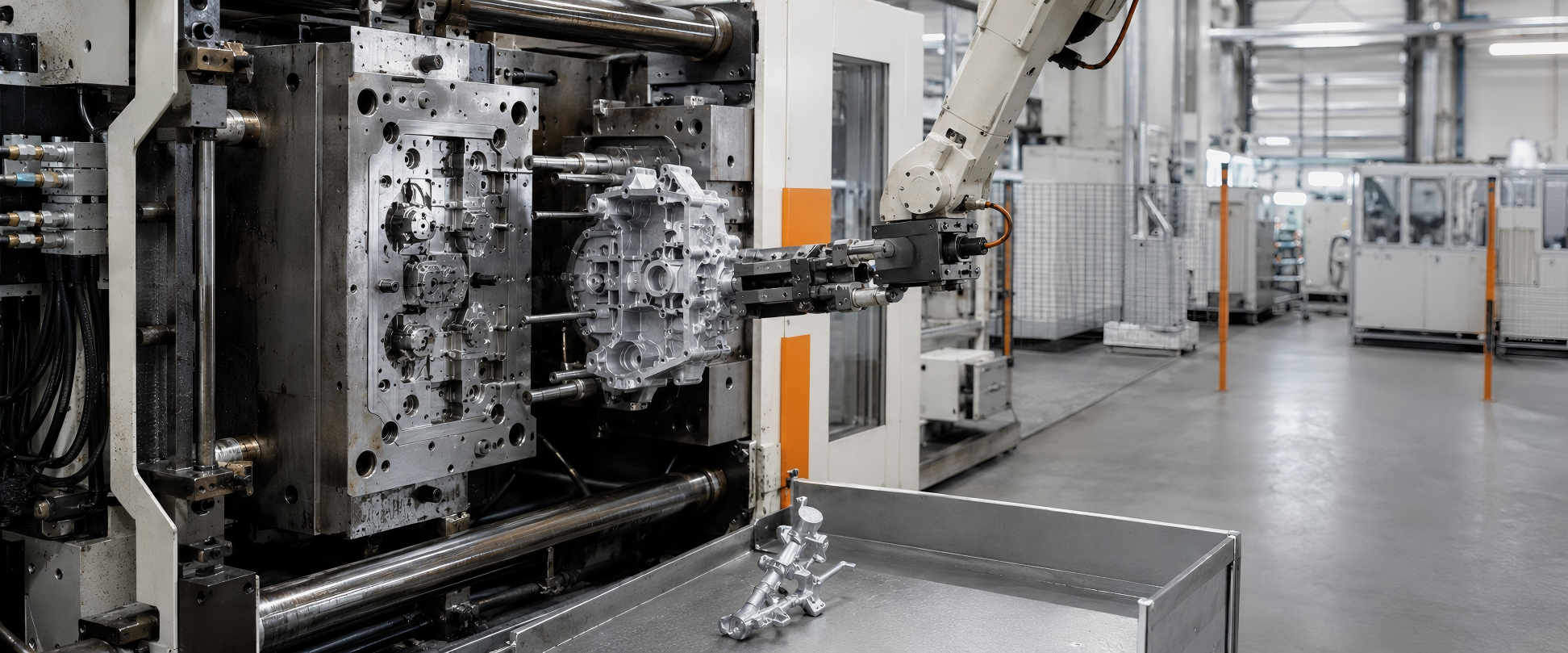 High-pressure die casting tooling and production process