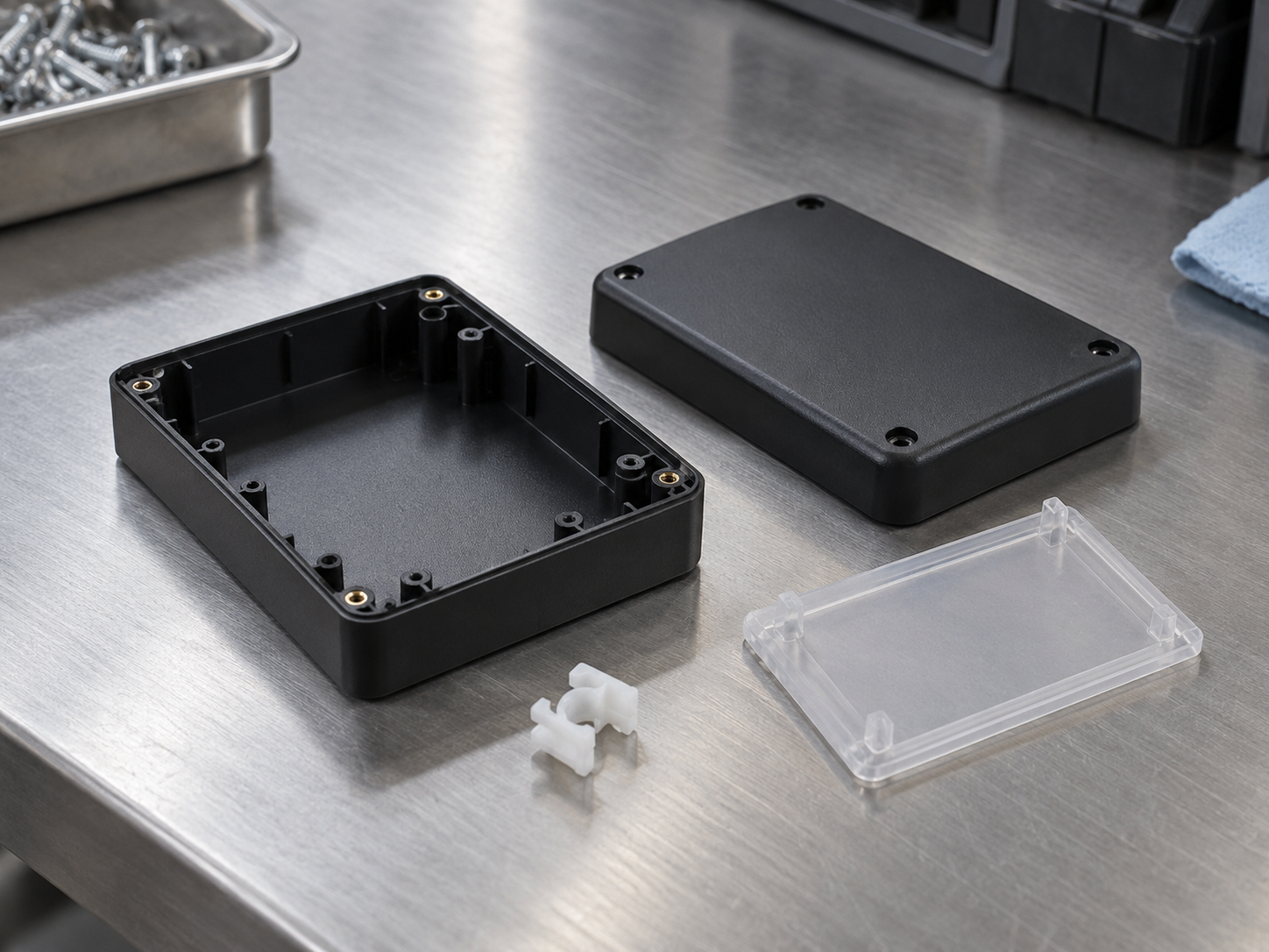 Low-volume injection molded electronic enclosure components for pre-launch builds