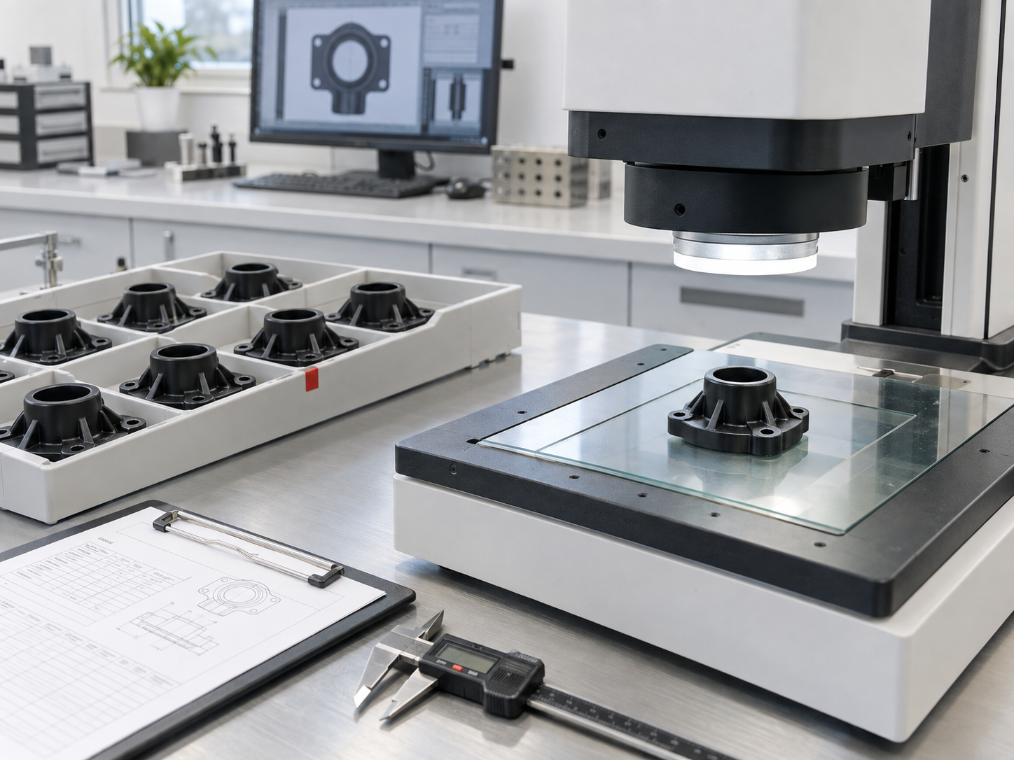 Quality inspection of low-volume injection molded components