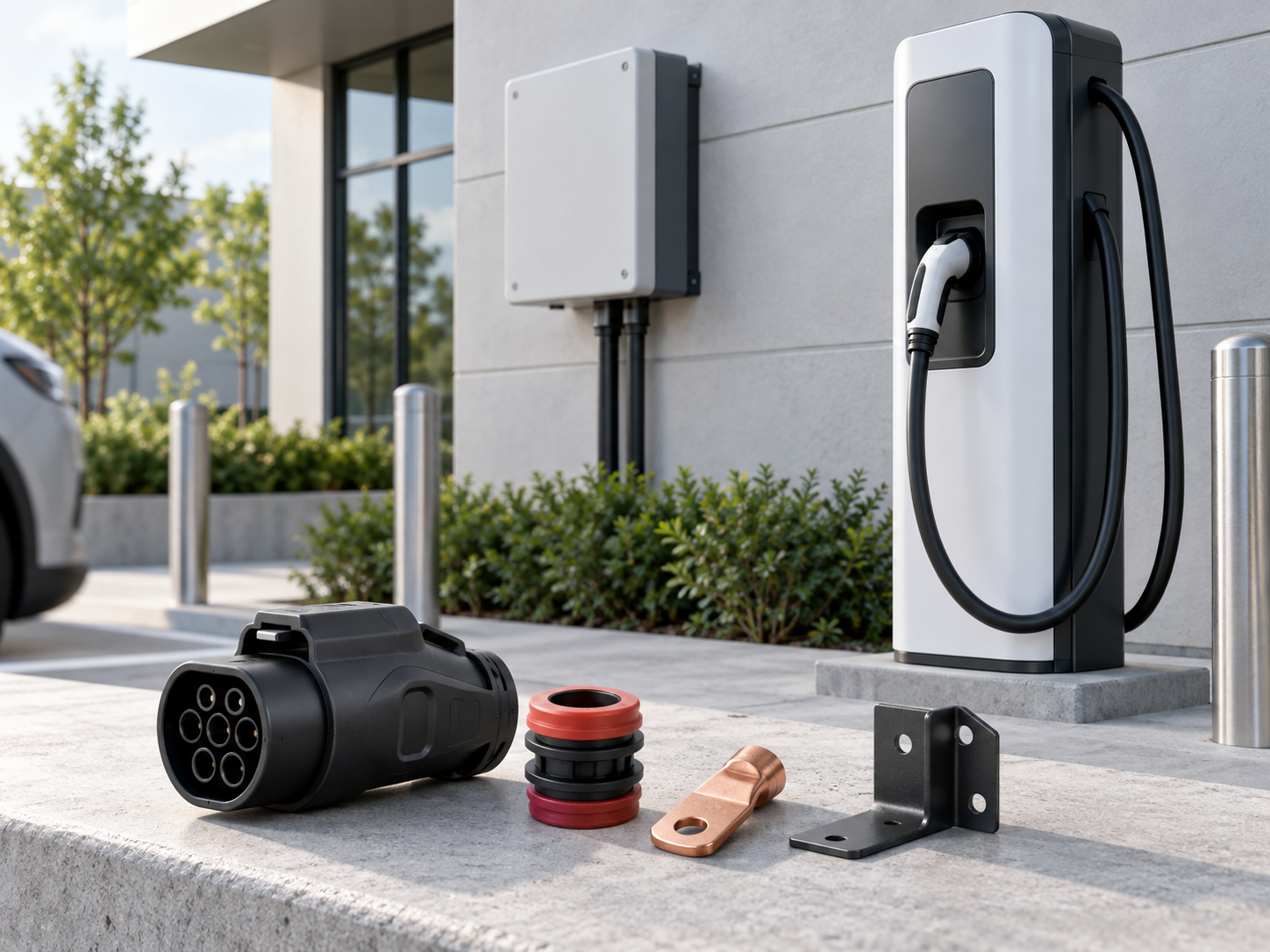 Precision components for electric charging and control equipment