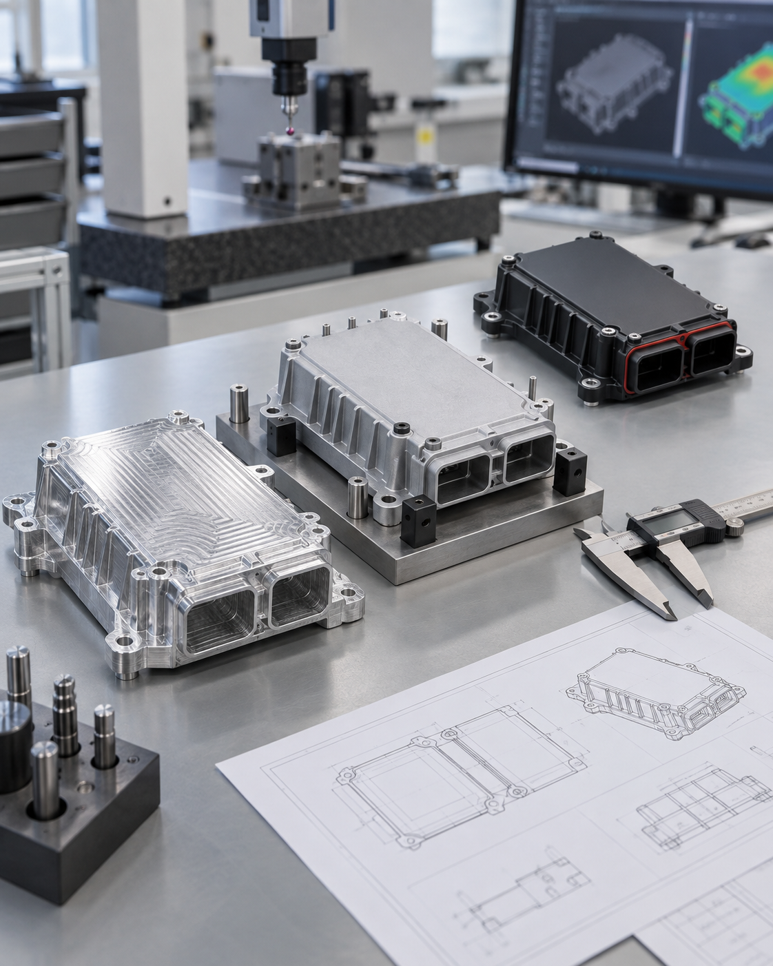 New energy component progressing from CNC prototype to validated production part
