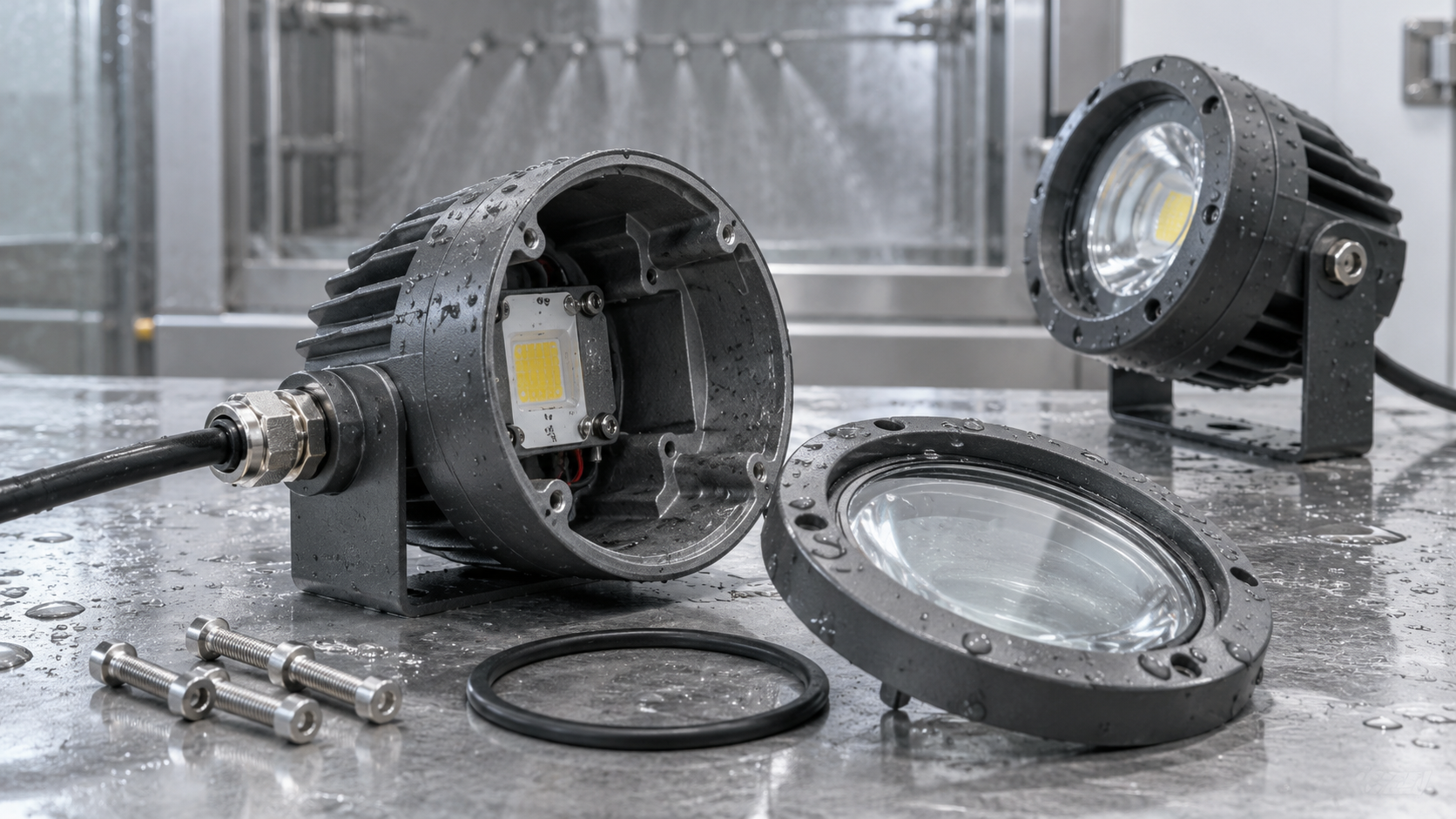 Durable manufactured components for outdoor lighting