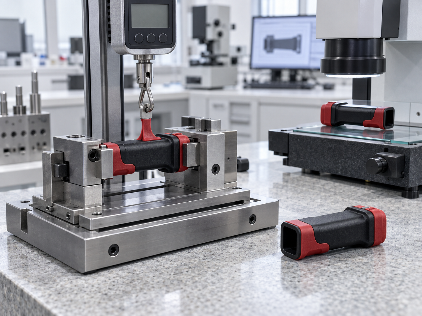 Quality inspection of an overmolded plastic component