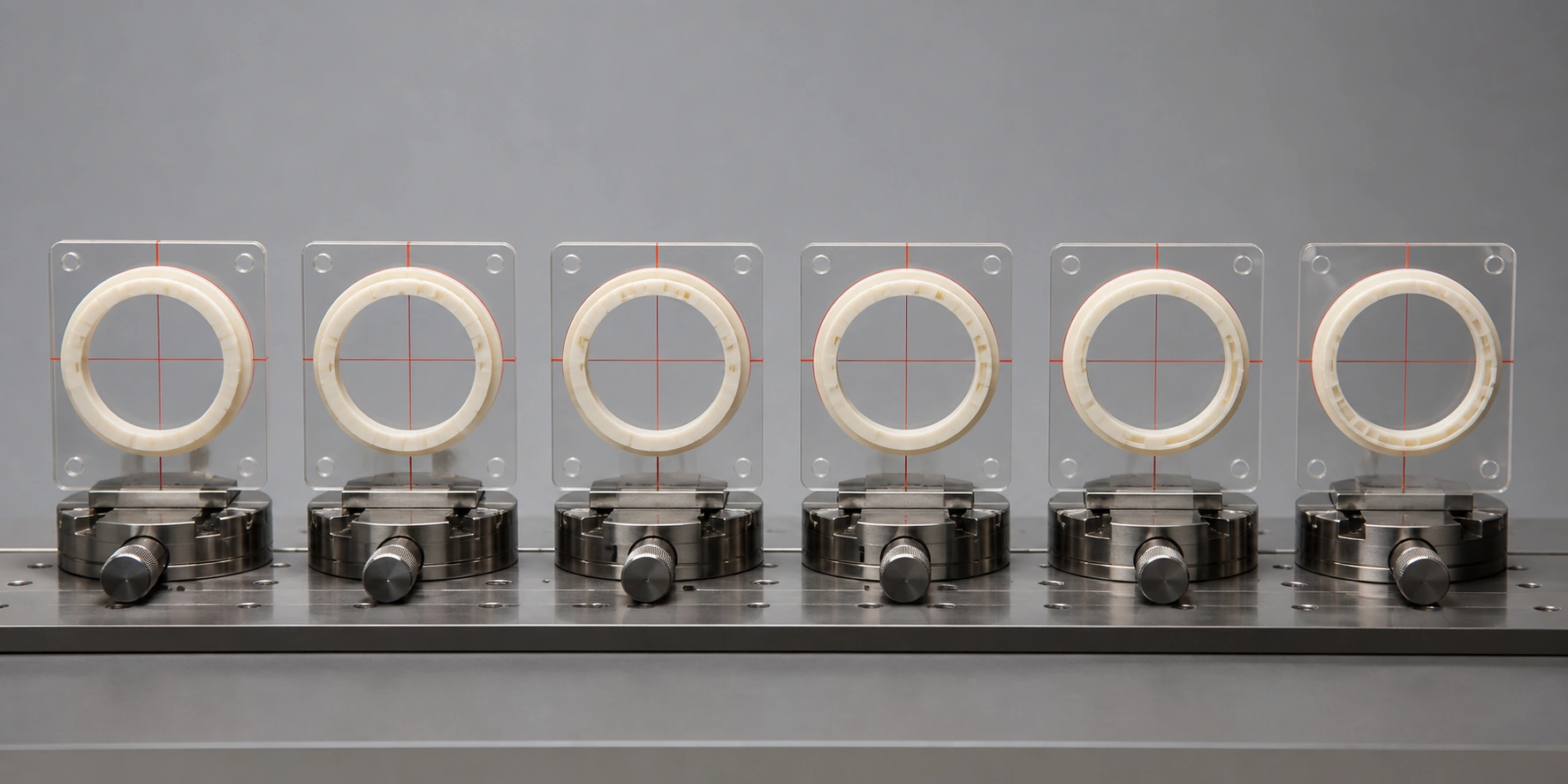 Time-signature study measuring identical molded rings at successive conditioning stages