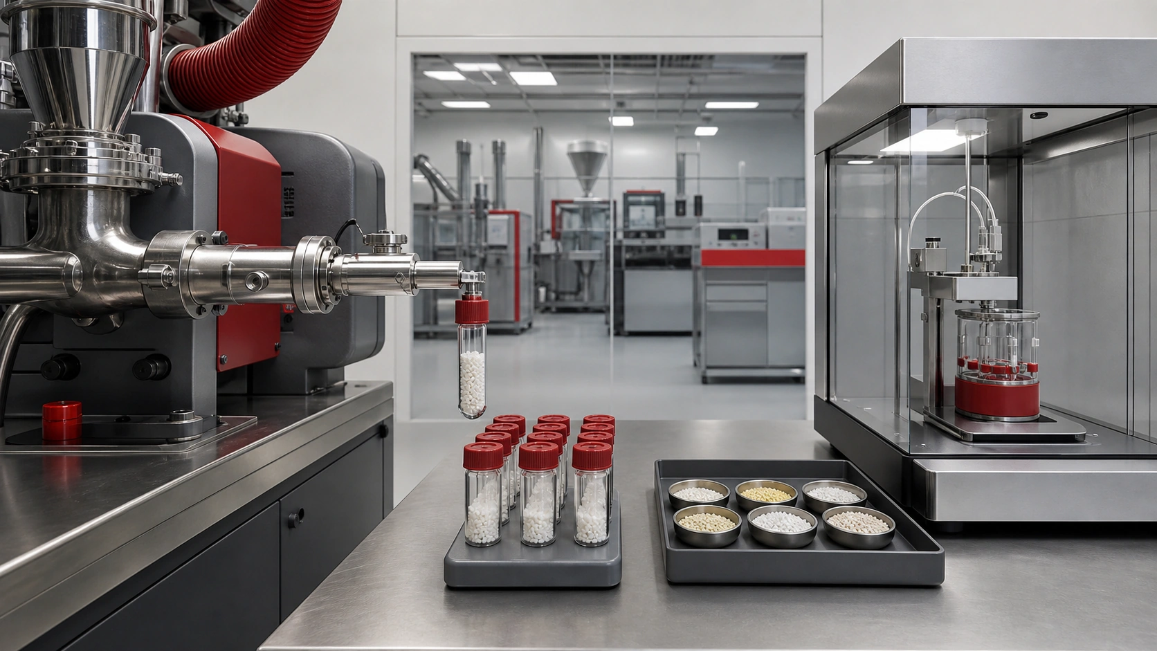 Machine-side resin sampling and sealed moisture-analysis workflow