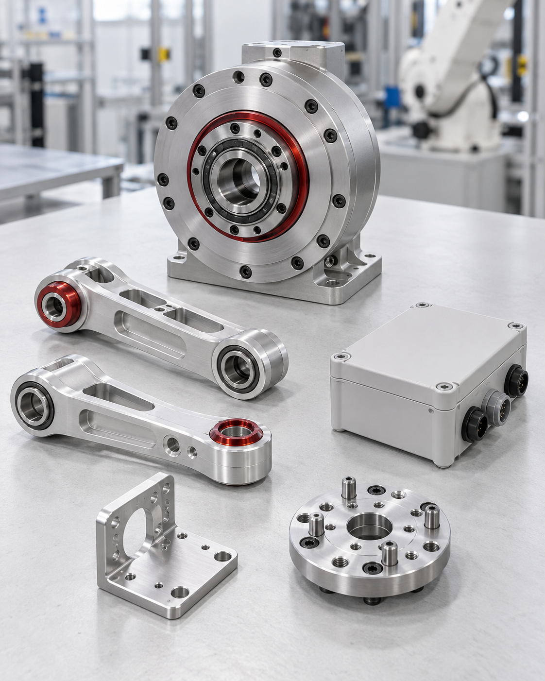 Custom precision components manufactured for robotics systems