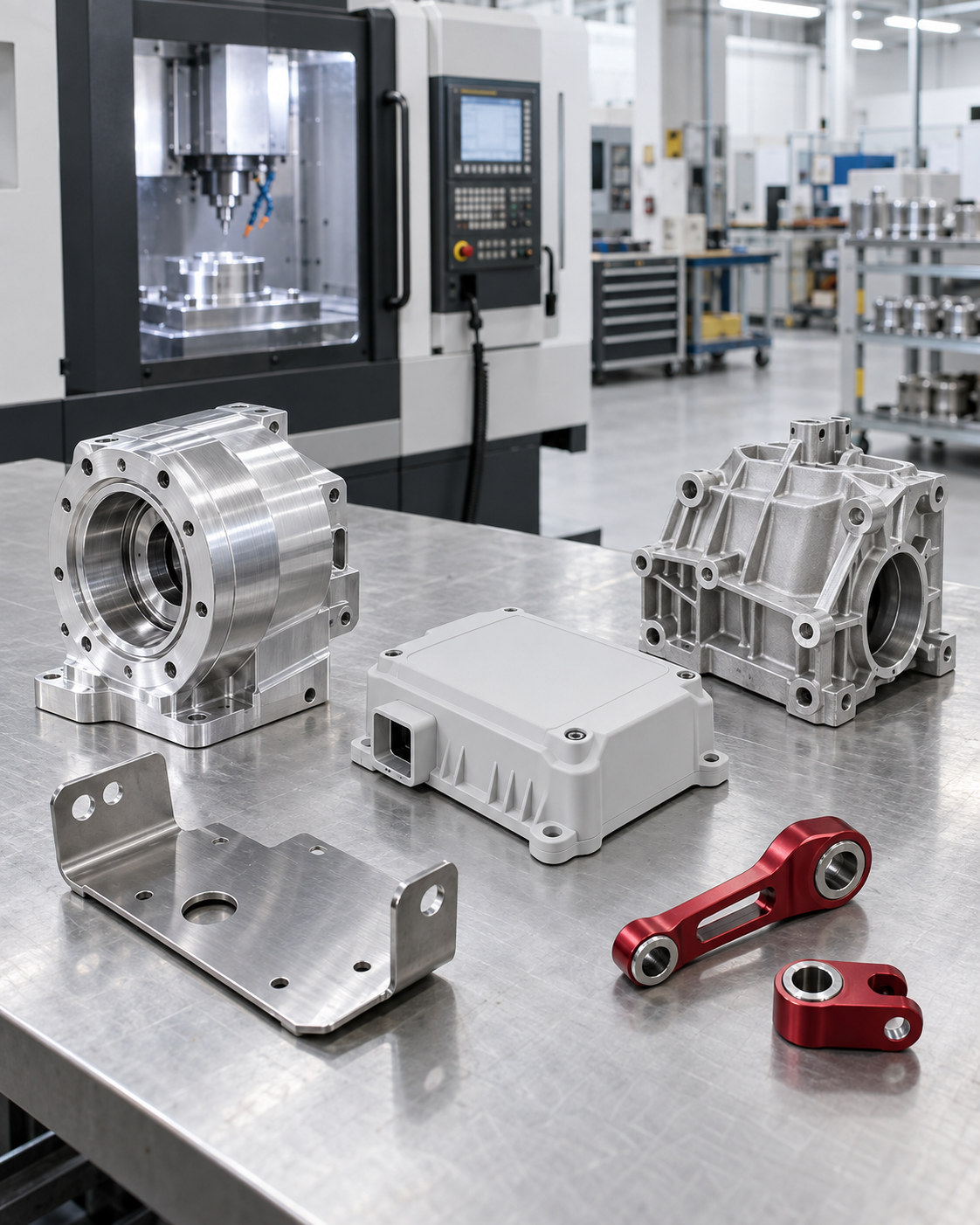 Robotics components produced with multiple manufacturing processes