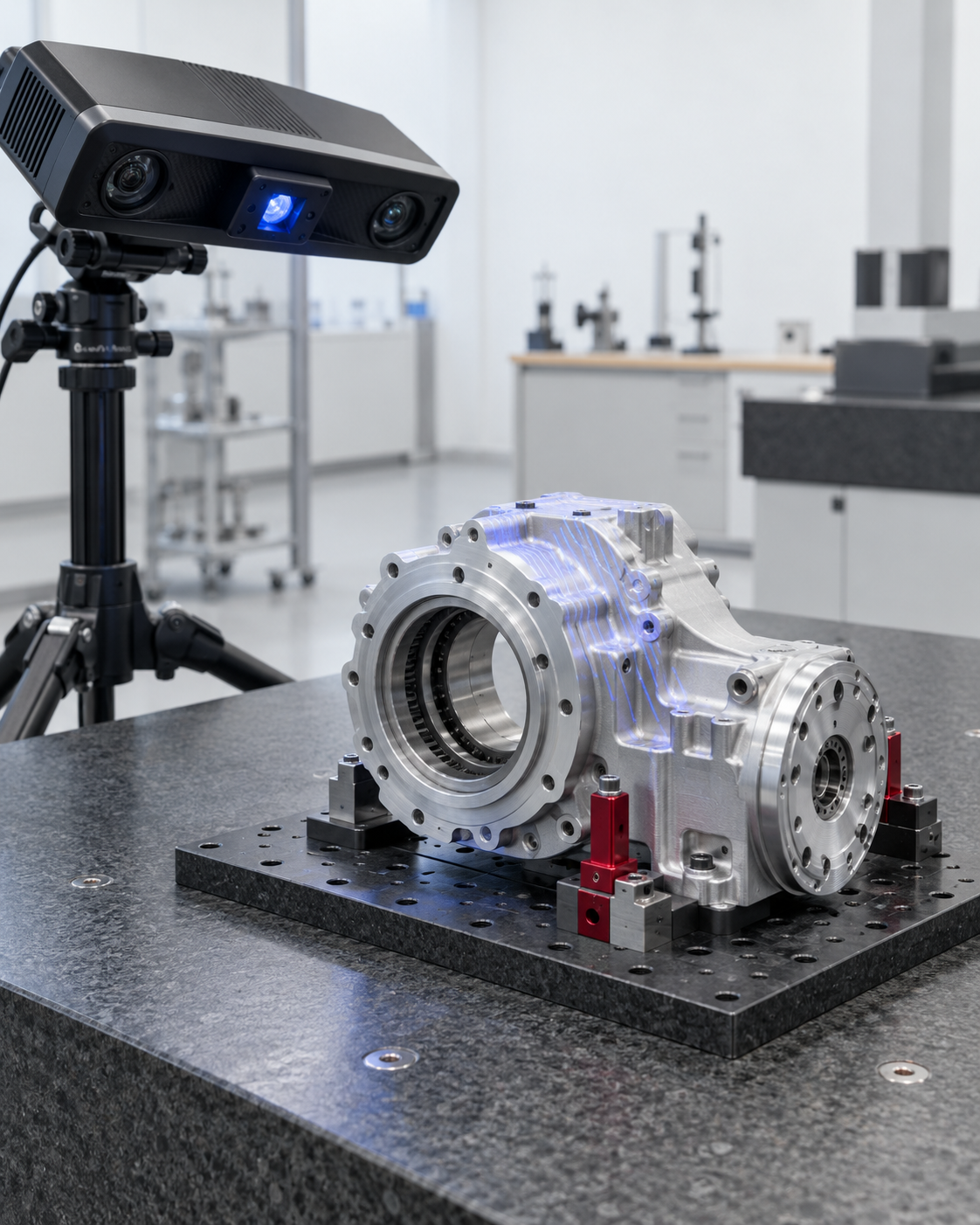 Dimensional inspection of precision robotics components