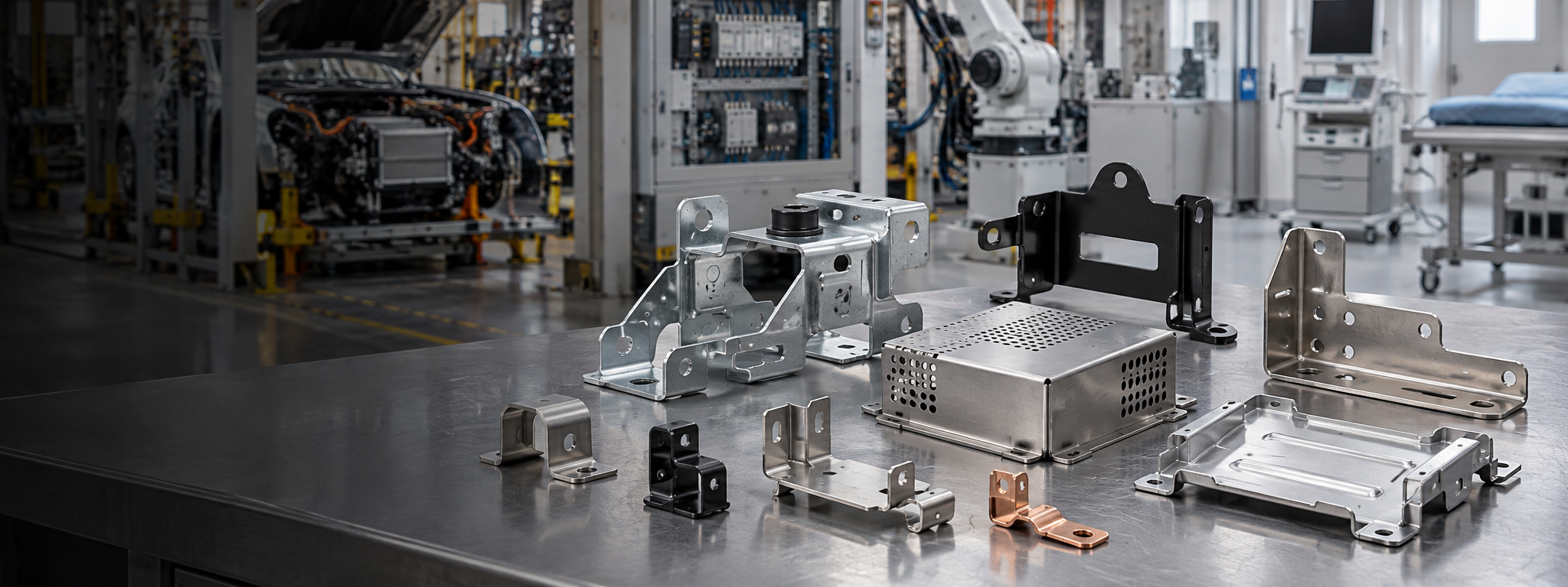 Stamped metal components for automotive electronics medical and industrial applications