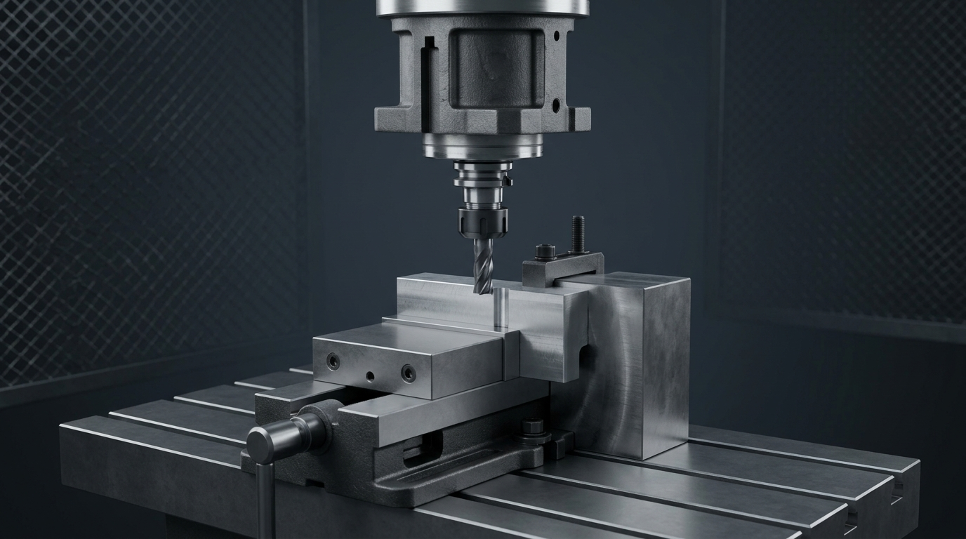 Milling rigidity chain from clamped thin-walled workpiece through toolholder to the spindle nose